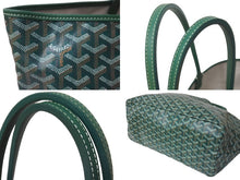 Load image into Gallery viewer, 新品同様 GOYARD ゴヤール サンルイ PM グリーン トートバッグ ST LOUIS PM Black tote bag 中古 64419