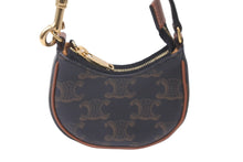 Load image into Gallery viewer, 極美品 CELINE セリーヌ マイクロAVA ハンドバッグ トリオンフキャンバス カーフスキン ゴールド金具 コインケース ポーチ 中古 64422
