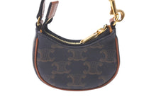 Load image into Gallery viewer, 極美品 CELINE セリーヌ マイクロAVA ハンドバッグ トリオンフキャンバス カーフスキン ゴールド金具 コインケース ポーチ 中古 64422
