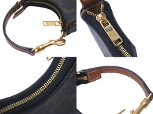 Load image into Gallery viewer, 極美品 CELINE セリーヌ マイクロAVA ハンドバッグ トリオンフキャンバス カーフスキン ゴールド金具 コインケース ポーチ 中古 64422