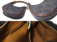 Load image into Gallery viewer, 極美品 CELINE セリーヌ マイクロAVA ハンドバッグ トリオンフキャンバス カーフスキン ゴールド金具 コインケース ポーチ 中古 64422