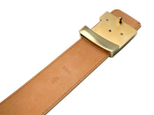 画像をギャラリービューアに読み込む, 極美品 LOUIS VUITTON ルイ ヴィトン サンチュール イニシャル レザーベルト M9609 ダミエアズール サイズ80/32 ゴールド金具 中古 64425