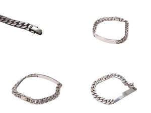 HERMES エルメス IDブレスレット ヴィンテージ シルバー925 マルジェラ期 重量27.3g 全長19cm アクセサリー ジュエリー 美品 中古 64430