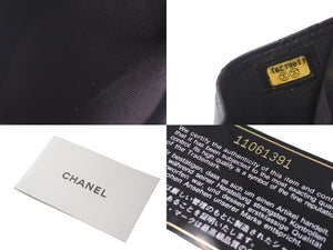 CHANEL シャネル カードケース マトラッセ ココマーク 11番台 2007年 キャビアスキン ブラック ゴールド金具 美品 中古 64432