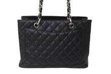 Load image into Gallery viewer, CHANEL シャネル GST チェーントートバッグ ココマーク 18番台 A50995 キャビアスキン ブラック シルバー 美品 中古 64436