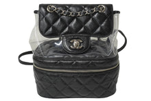 Load image into Gallery viewer, 極美品 CHANEL シャネル マトラッセ クリアバックパック 25番台 A57826 ブラック シルバー金具 中古 64439