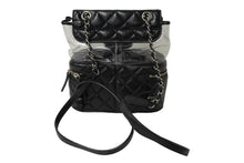 Load image into Gallery viewer, 極美品 CHANEL シャネル マトラッセ クリアバックパック 25番台 A57826 ブラック シルバー金具 中古 64439
