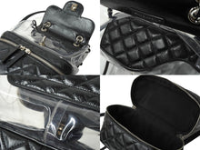 Load image into Gallery viewer, 極美品 CHANEL シャネル マトラッセ クリアバックパック 25番台 A57826 ブラック シルバー金具 中古 64439