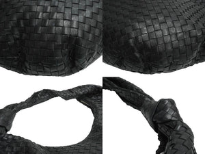 BOTTEGAVENETA ボッテガヴェネタ ザ ジョディマキシ ショルダーバッグ イントレチャート ラムスキン ブラック 美品 中古 64440