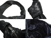 Load image into Gallery viewer, BOTTEGAVENETA ボッテガヴェネタ ザ ジョディマキシ ショルダーバッグ イントレチャート ラムスキン ブラック 美品 中古 64440