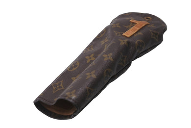 LouisVuitton ルイヴィトン ゴルフクラブヘッドカバー 1番 1990 843 ブラウン モノグラムキャンバス ゴールド金具 美品 中古 64442