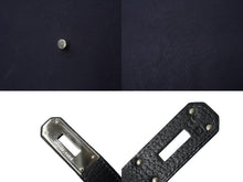 Load image into Gallery viewer, 激レア HERMES エルメス ケリー50 2way ハンドバック ネイビー系 トゴ トワル シルバー金具 □F刻印 中古 64446
