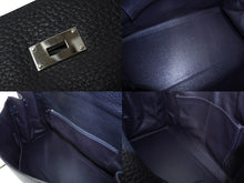 Load image into Gallery viewer, 激レア HERMES エルメス ケリー50 2way ハンドバック ネイビー系 トゴ トワル シルバー金具 □F刻印 中古 64446