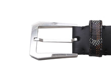 Load image into Gallery viewer, GOYARD ゴヤール ベルト フレガット FREGAT085CL01TY01P ブラック ブラウン シルバー金具 美品 中古 64454