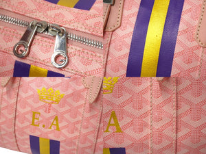 GOYARD ゴヤール クロワジュール ボストンバッグ 限定カラー ピンク マーカージュ イニシャル 良品 中古 64456