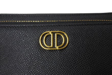 Load image into Gallery viewer, 新品未使用 ChristianDior クリスチャンディオール カロ ダブルポーチ ショルダーバッグ ブラック レザー ゴールド金具 64466