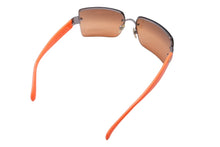 Load image into Gallery viewer, 極美品 CHANEL シャネル サングラス ココマーク リムレス 62☐15 125 4017-B c.168/7H オレンジ ブラウン シルバー金具 中古 64468