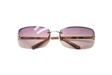 Load image into Gallery viewer, CHANEL シャネル サングラス ココマーク リムレス 65◻︎15 120 4113 c.292/13 ブラウン ピンク ゴールド金具 美品 中古 64473