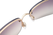 Load image into Gallery viewer, CHANEL シャネル サングラス ココマーク リムレス 65◻︎15 120 4113 c.292/13 ブラウン ピンク ゴールド金具 美品 中古 64473