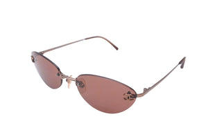 CHANEL シャネル サングラス ココマーク リムレス 53◻︎19 130 4003 c.116/75 メタル パープル ゴールド金具 美品 中古 64474
