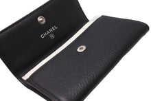 Load image into Gallery viewer, 極美品 CHANEL シャネル カードケース スキーモチーフ ココマーク ラムスキン 28番台 2019年 ブラック シルバー金具 中古 64476