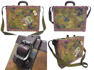 激レア 極美品 CHANEL シャネル エンブロイダリー グラフィティ 2WAYトランク ココマーク 21番台 カーキ ツイード 中古 64481
