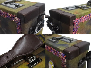 激レア 極美品 CHANEL シャネル エンブロイダリー グラフィティ 2WAYトランク ココマーク 21番台 カーキ ツイード 中古 64481
