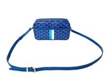 Load image into Gallery viewer, GOYARD ゴヤール カップヴェールPM ショルダーバッグ ヘリンボーン柄 セルヴォンカーフスキン キャンバス ブルー 美品 中古 64484