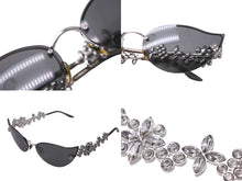 Load image into Gallery viewer, 限定1000本 極美品 LOUIS VUITTON ルイヴィトン キャッツアイ サングラス スワロフスキー 75BR6 サイズ 67□17 135 中古 64485