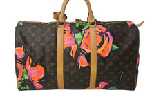 Load image into Gallery viewer, 極美品 LOUIS VUITTON ルイヴィトン ボストンバッグ M48605 モノグラムローズ キーポル50 ブラウン ゴールド金具 中古 64486