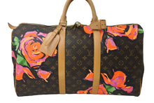 Load image into Gallery viewer, 極美品 LOUIS VUITTON ルイヴィトン ボストンバッグ M48605 モノグラムローズ キーポル50 ブラウン ゴールド金具 中古 64486