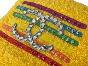 極美品 CHANEL シャネル Pharrell Williams ファレル ウィリアムス 2019SS 限定 パイル地 バケットハット L 帽子 イエロー 中古 64488