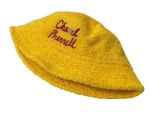 極美品 CHANEL シャネル Pharrell Williams ファレル ウィリアムス 2019SS 限定 パイル地 バケットハット L 帽子 イエロー 中古 64488