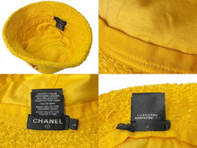 Load image into Gallery viewer, 極美品 CHANEL シャネル Pharrell Williams ファレル ウィリアムス 2019SS 限定 パイル地 バケットハット L 帽子 イエロー 中古 64488
