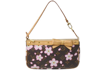 LOUIS VUITTON ルイ ヴィトン 村上隆 ポシェットアクセソワール ポーチ M92006 モノグラムチェリーブロッサム 美品 中古 64489