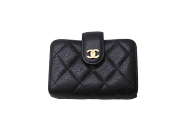 CHANEL シャネル カードケース ココマーク 21番台 ブラック シルバー金具 美品 中古 64491