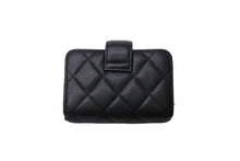 Load image into Gallery viewer, CHANEL シャネル カードケース ココマーク 21番台 ブラック シルバー金具 美品 中古 64491