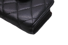 Load image into Gallery viewer, CHANEL シャネル カードケース ココマーク 21番台 ブラック シルバー金具 美品 中古 64491