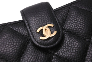 CHANEL シャネル カードケース ココマーク 21番台 ブラック シルバー金具 美品 中古 64491