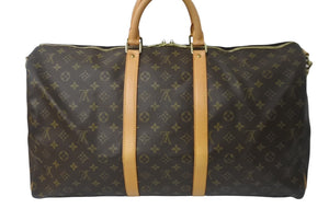 LOUIS VUITTON ルイヴィトン キーポルバンドリエール55 M41414 ボストンバッグ モノグラムキャンバス ブラウン 美品 中古 64494