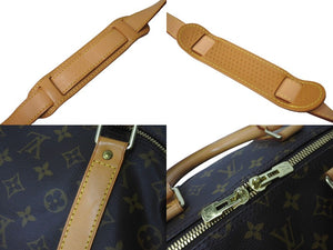 LOUIS VUITTON ルイヴィトン キーポルバンドリエール55 M41414 ボストンバッグ モノグラムキャンバス ブラウン 美品 中古 64494