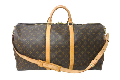 LOUIS VUITTON ルイヴィトン キーポルバンドリエール60 ボストンバッグ M41412 モノグラムキャンバス ブラウン 美品 中古 64495