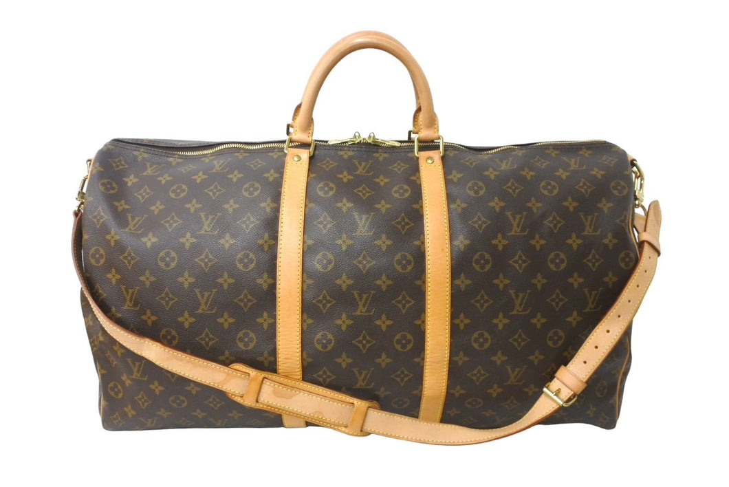 LOUIS VUITTON ルイヴィトン キーポルバンドリエール60 ボストンバッグ M41412 モノグラムキャンバス ブラウン 美品 中古 64495