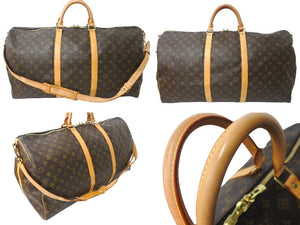 LOUIS VUITTON ルイヴィトン キーポルバンドリエール60 ボストンバッグ M41412 モノグラムキャンバス ブラウン 美品 中古 64495