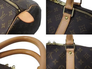 LOUIS VUITTON ルイヴィトン キーポル55 ボストンバッグ M41414 モノグラム ブラウン ゴールド金具 美品 中古 64496