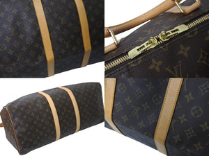 LOUIS VUITTON ルイヴィトン キーポル55 ボストンバッグ M41414 モノグラム ブラウン ゴールド金具 美品 中古 64496