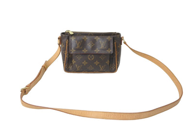 LOUIS VUITTON ルイヴィトン ショルダーバッグ M51165 ヴィバシテPM ブラウン モノグラム ゴールド金具 美品 中古 64498
