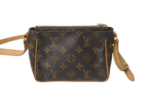LOUIS VUITTON ルイヴィトン ショルダーバッグ M51165 ヴィバシテPM ブラウン モノグラム ゴールド金具 美品 中古 64498