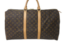Load image into Gallery viewer, 極美品 LOUIS VUITTON ルイヴィトン キーポル50 ボストンバッグ モノグラム M41426 ブラウン ゴールド金具 中古 64499