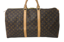 Load image into Gallery viewer, 極美品 LOUIS VUITTON ルイヴィトン キーポル50 ボストンバッグ モノグラム M41426 ブラウン ゴールド金具 中古 64499